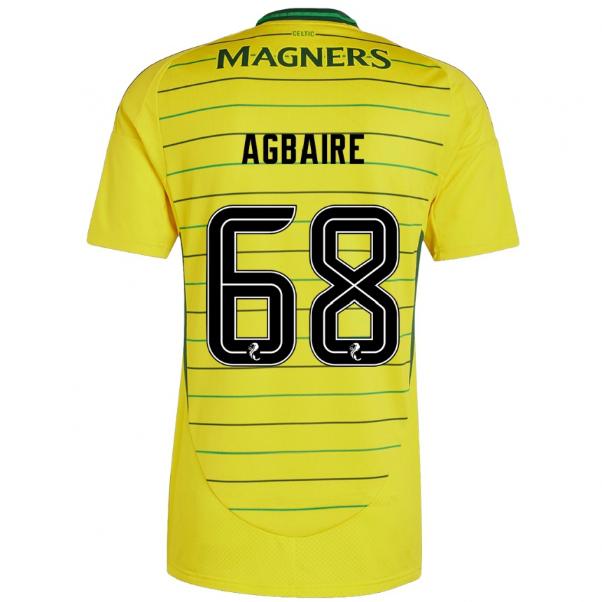 Men Football Lenny Agbaire #68 Yellow Away Jersey 2024/25 T-Shirt