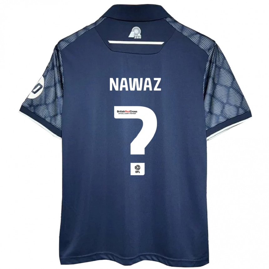 Men Football Umar Nawaz #0 Black Away Jersey 2024/25 T-Shirt