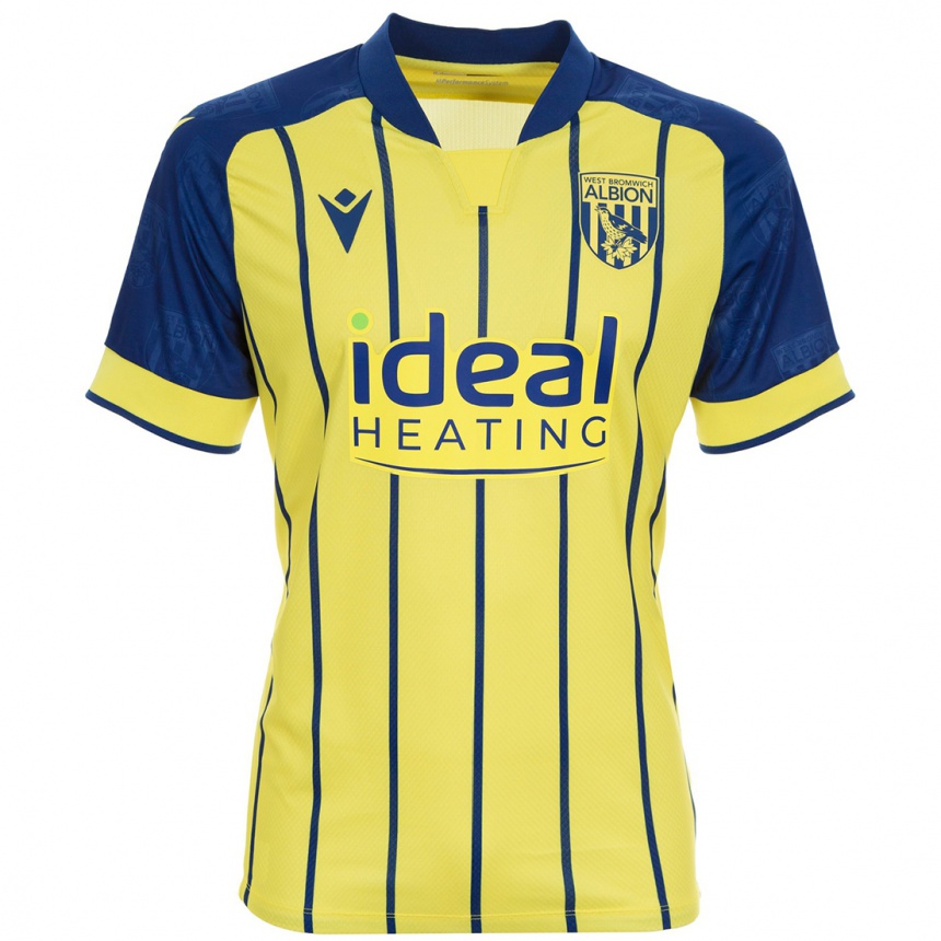 Men Football Leanne Robinson #12 Yellow Blue Away Jersey 2024/25 T-Shirt