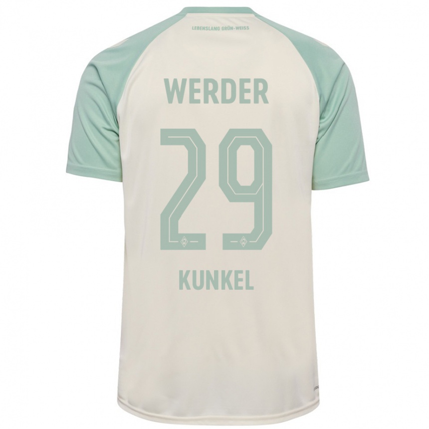 Men Football Melina Kunkel #29 Off-White Light Green Away Jersey 2024/25 T-Shirt