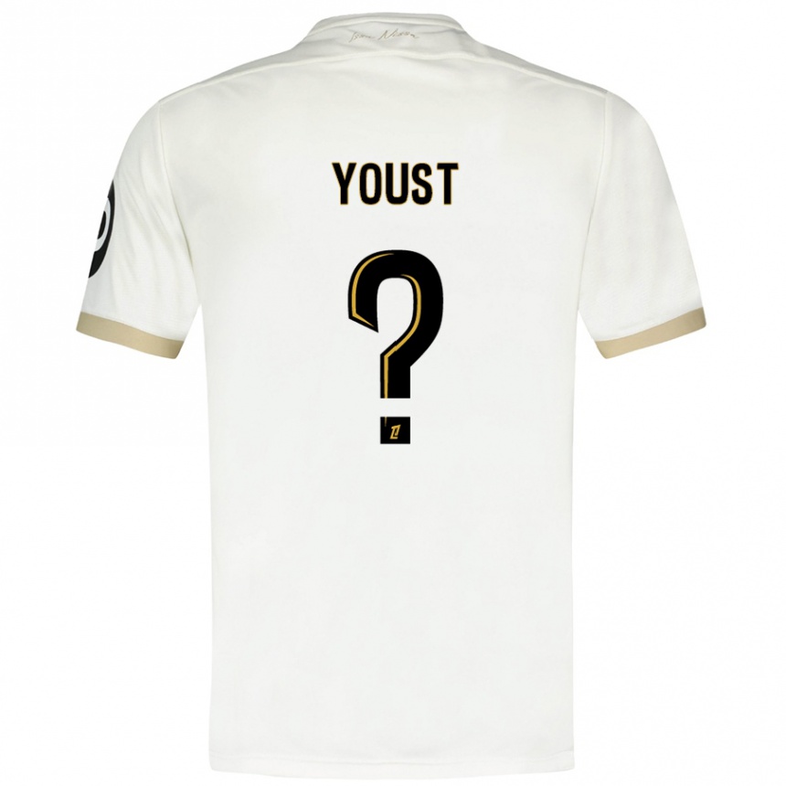 Men Football Matys Youst #0 White Gold Away Jersey 2024/25 T-Shirt