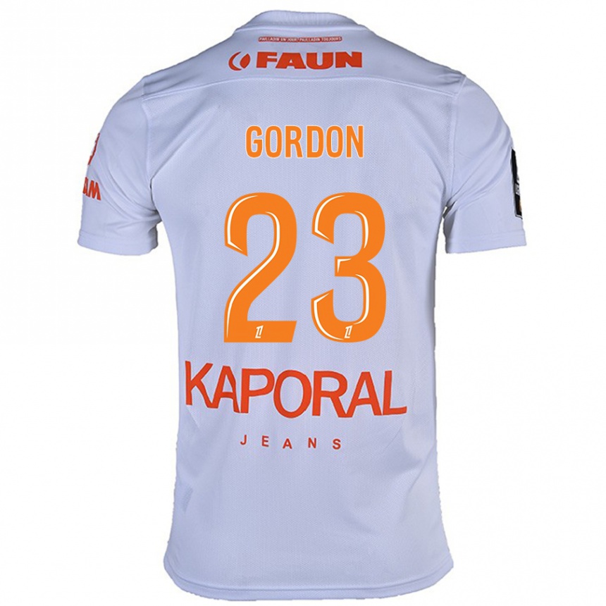 Men Football Sh'nia Gordon #23 White Away Jersey 2024/25 T-Shirt