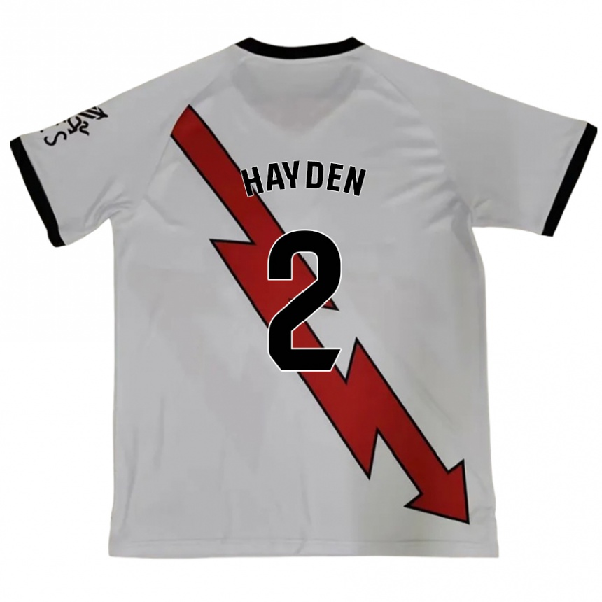 Men Football Danielle Hayden #2 Red Away Jersey 2024/25 T-Shirt