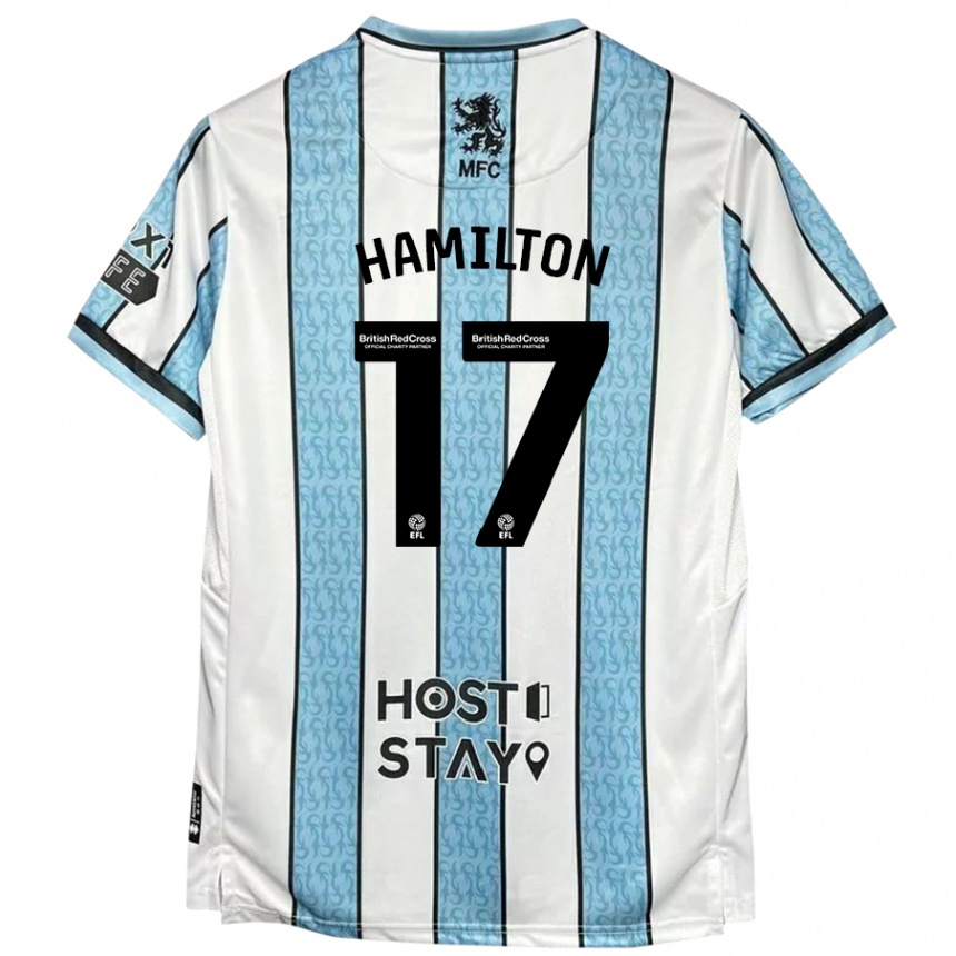 Men Football Micah Hamilton #17 White Blue Away Jersey 2024/25 T-Shirt