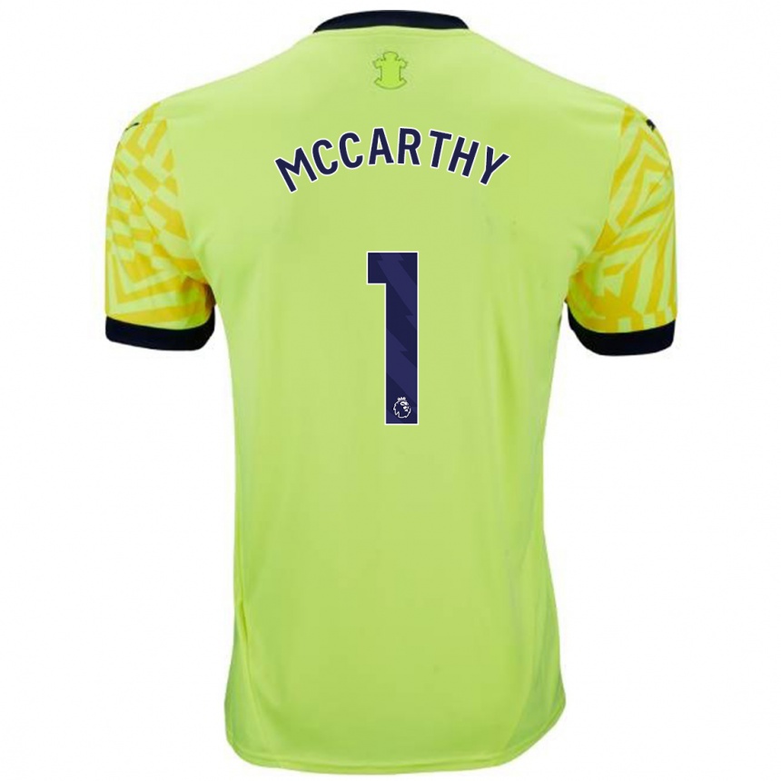 Men Football Alex Mccarthy #1 Yellow Away Jersey 2024/25 T-Shirt