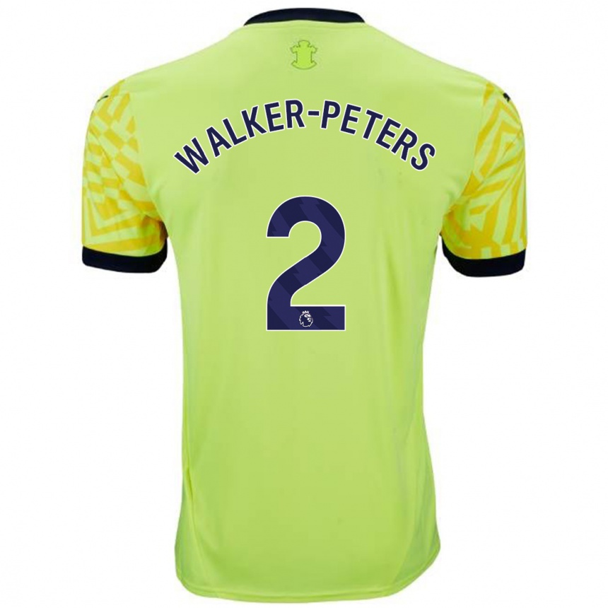 Men Football Kyle Walker-Peters #2 Yellow Away Jersey 2024/25 T-Shirt