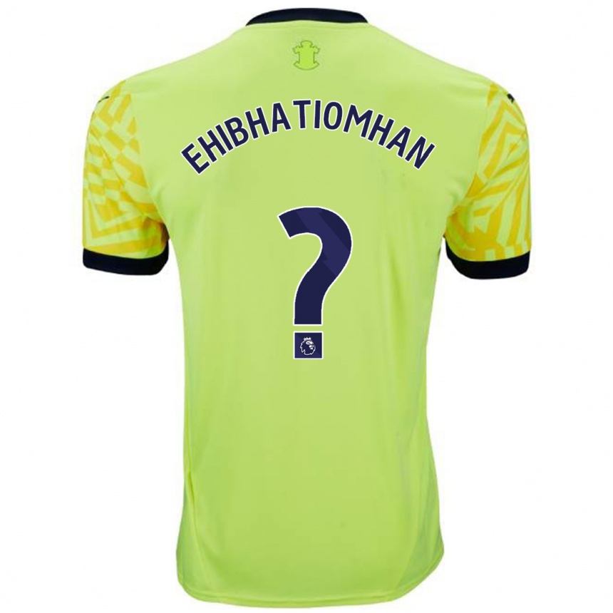 Men Football Princewill Ehibhatiomhan #0 Yellow Away Jersey 2024/25 T-Shirt