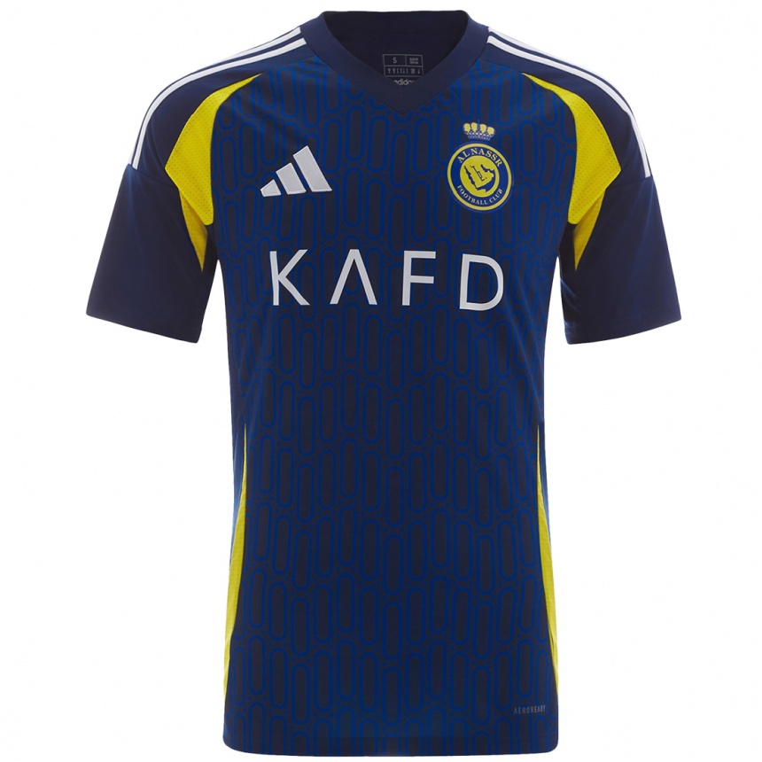 Men Football Sara Khalid #1 Blue Yellow Away Jersey 2024/25 T-Shirt