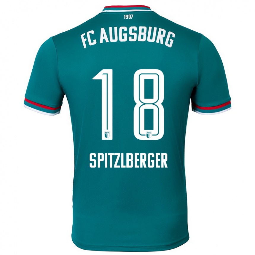 Men Football Jordan Spitzlberger #18 Dark Green Away Jersey 2024/25 T-Shirt