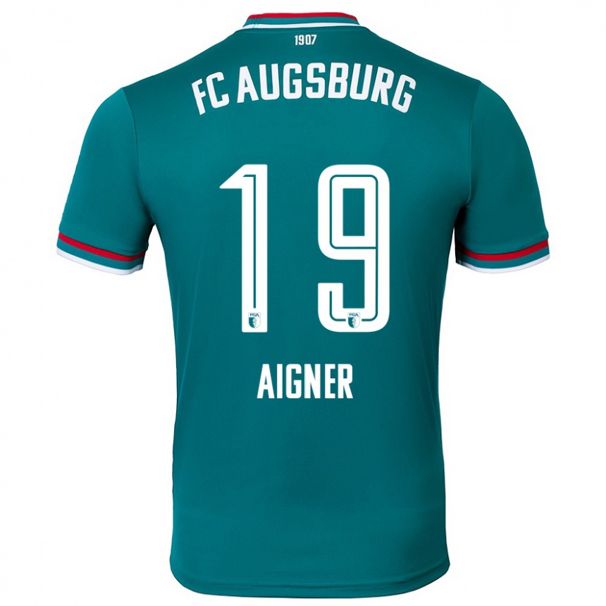 Men Football Lukas Aigner #19 Dark Green Away Jersey 2024/25 T-Shirt