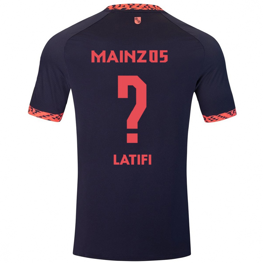 Men Football Artan Latifi #0 Blue Coral Red Away Jersey 2024/25 T-Shirt