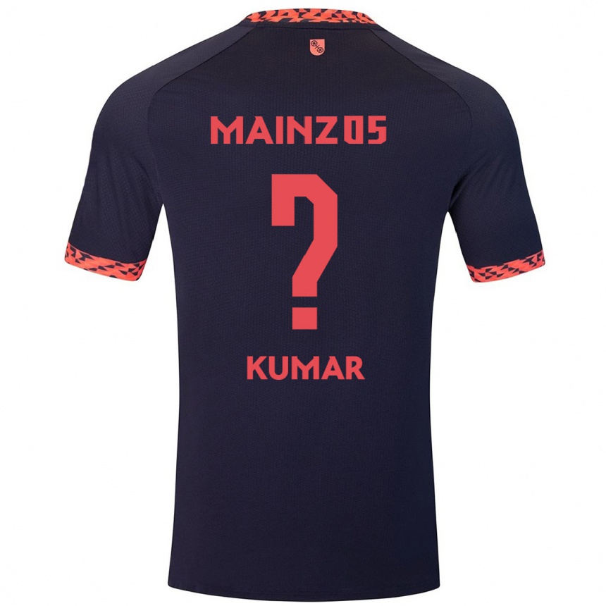 Men Football Florian Kumar #0 Blue Coral Red Away Jersey 2024/25 T-Shirt