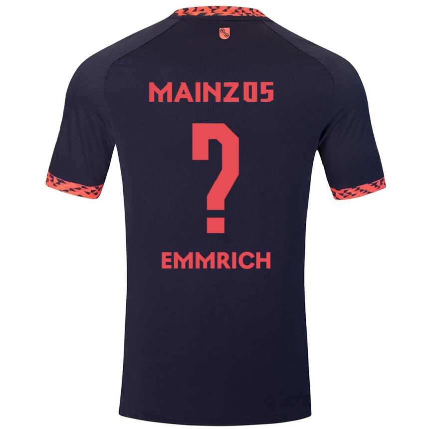 Men Football Robin Emmrich #0 Blue Coral Red Away Jersey 2024/25 T-Shirt