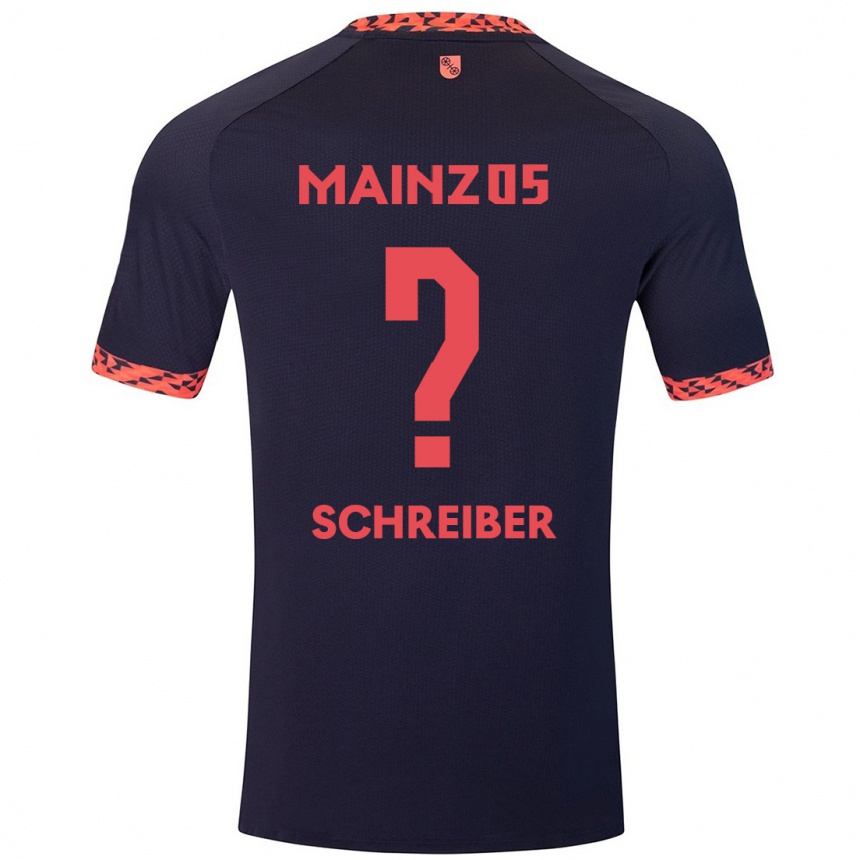 Men Football Philipp Schreiber #0 Blue Coral Red Away Jersey 2024/25 T-Shirt