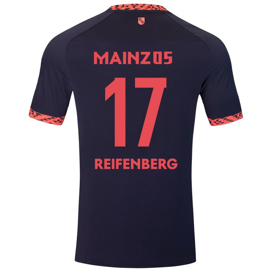 Men Football Michelle Reifenberg #17 Blue Coral Red Away Jersey 2024/25 T-Shirt