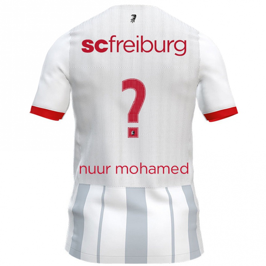 Men Football Billal Nuur Mohamed #0 White Grey Away Jersey 2024/25 T-Shirt