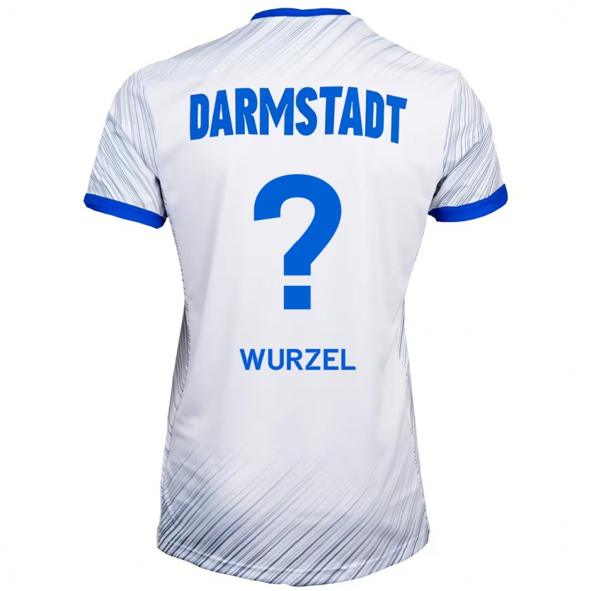 Men Football Elias Wurzel #0 White Blue Away Jersey 2024/25 T-Shirt