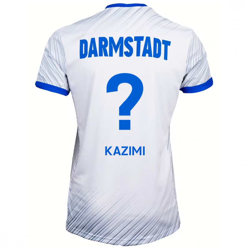 Men Football Yasin Kazimi #0 White Blue Away Jersey 2024/25 T-Shirt