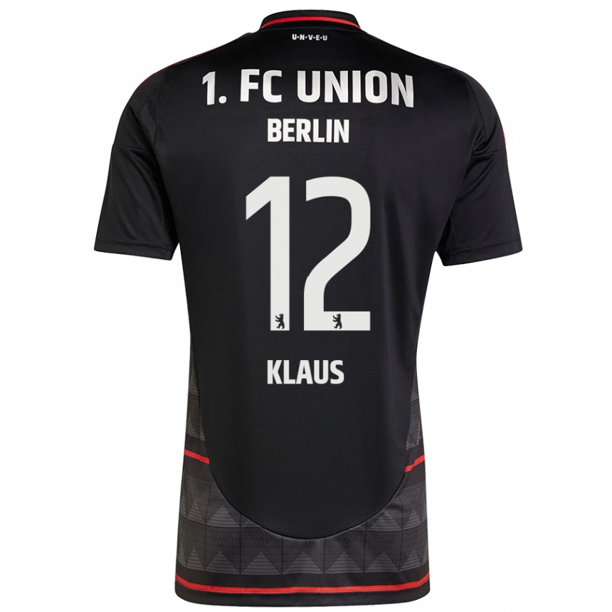 Men Football Carl Klaus #12 Black Away Jersey 2024/25 T-Shirt