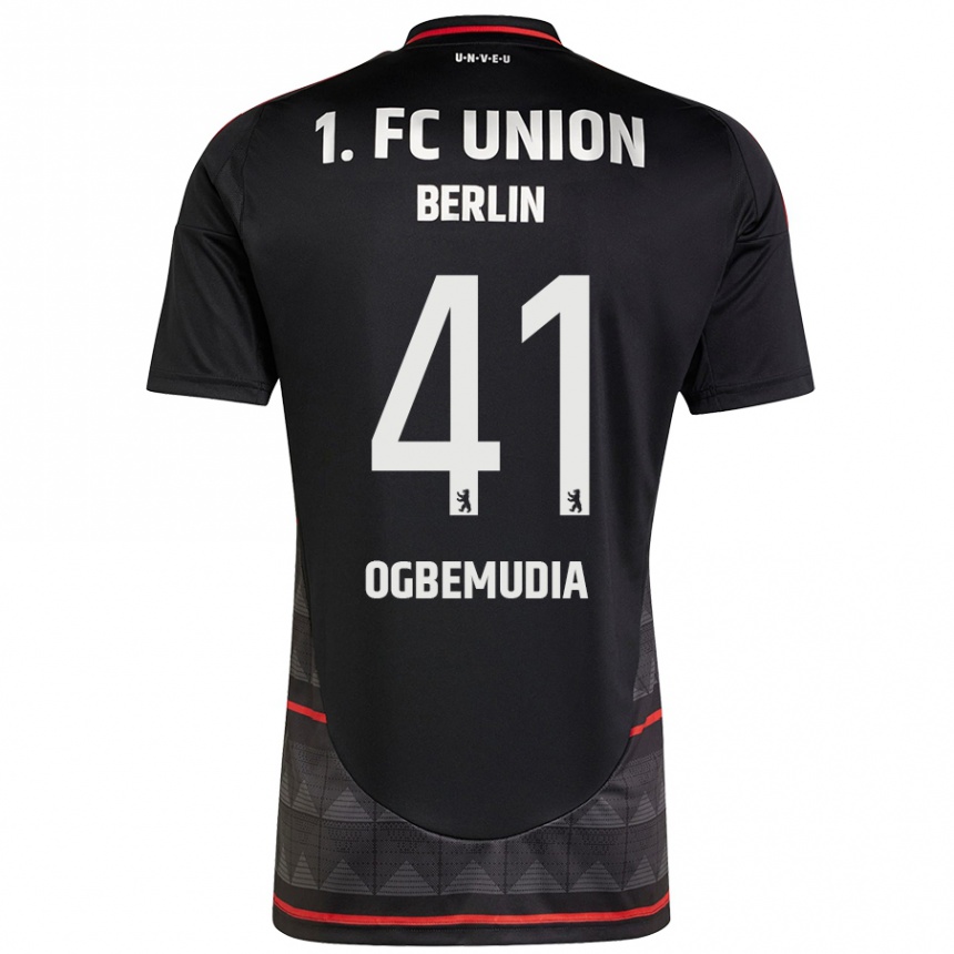 Men Football Oluwaseun Ogbemudia #41 Black Away Jersey 2024/25 T-Shirt