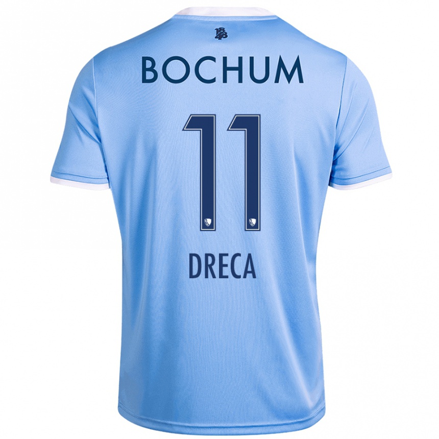 Men Football Benjamin Dreca #11 Sky Blue Away Jersey 2024/25 T-Shirt