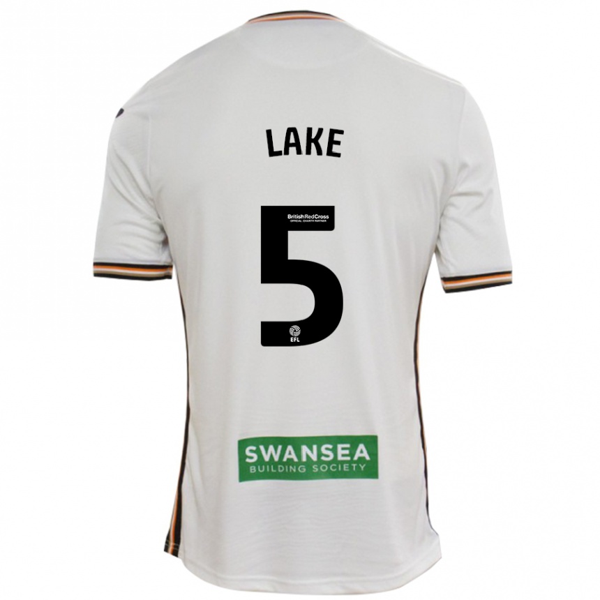 Women Football Ellie Lake #5 White Home Jersey 2024/25 T-Shirt