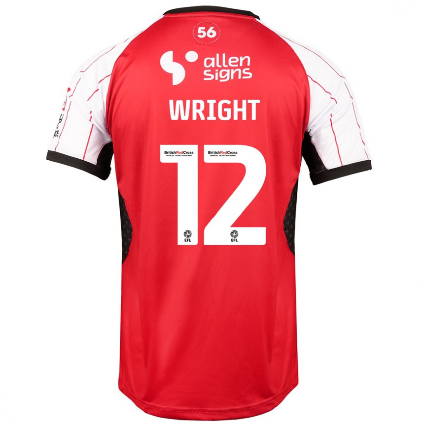 Women Football Jordan Wright #12 White Home Jersey 2024/25 T-Shirt