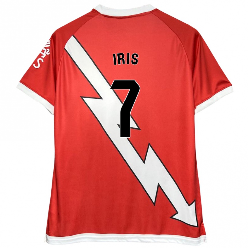 Women Football Iris Ponciano Del Rio #7 White Red Home Jersey 2024/25 T-Shirt