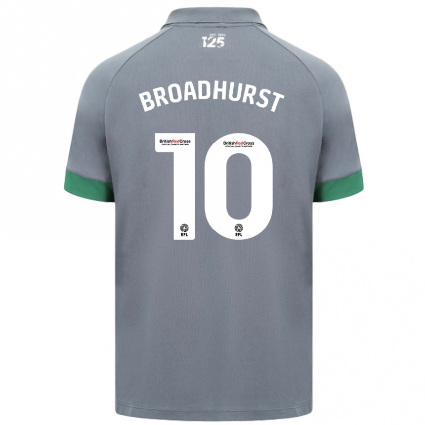 Women Football Danielle Broadhurst #10 Dark Gray Away Jersey 2024/25 T-Shirt