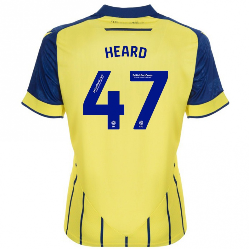 Women Football Fenton Heard #47 Yellow Blue Away Jersey 2024/25 T-Shirt