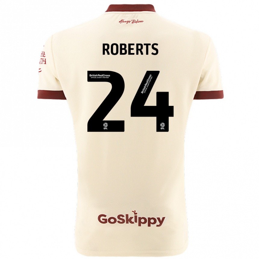 Women Football Haydon Roberts #24 Cream White Away Jersey 2024/25 T-Shirt