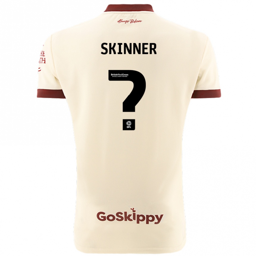 Women Football Luke Skinner #0 Cream White Away Jersey 2024/25 T-Shirt