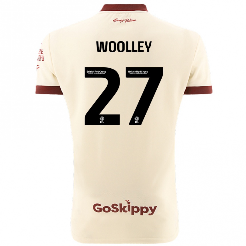 Women Football Jesse Woolley #27 Cream White Away Jersey 2024/25 T-Shirt