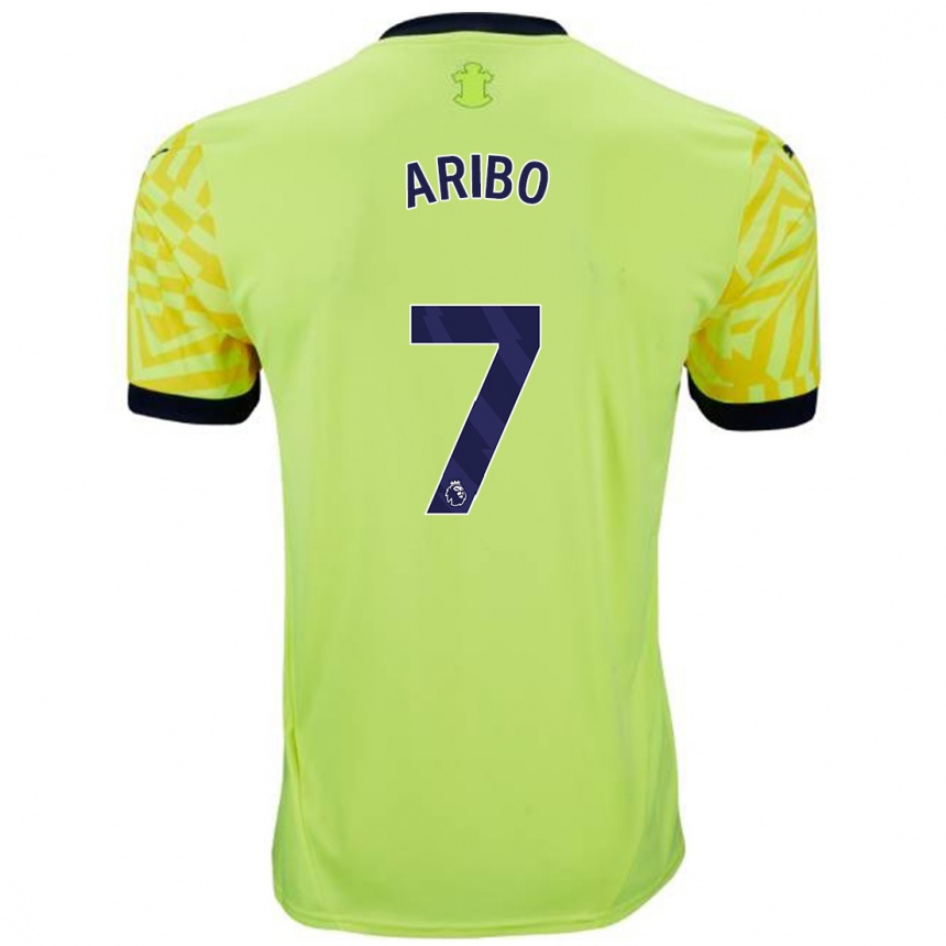 Women Football Joe Aribo #7 Yellow Away Jersey 2024/25 T-Shirt