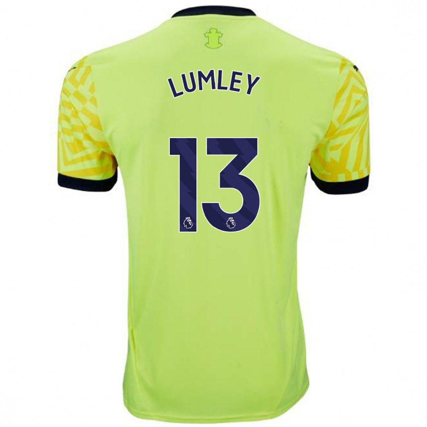 Women Football Joe Lumley #13 Yellow Away Jersey 2024/25 T-Shirt