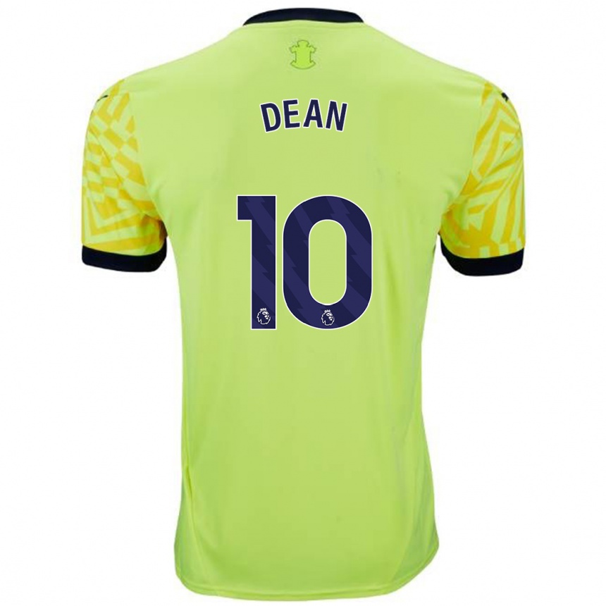 Women Football Rianna Dean #10 Yellow Away Jersey 2024/25 T-Shirt