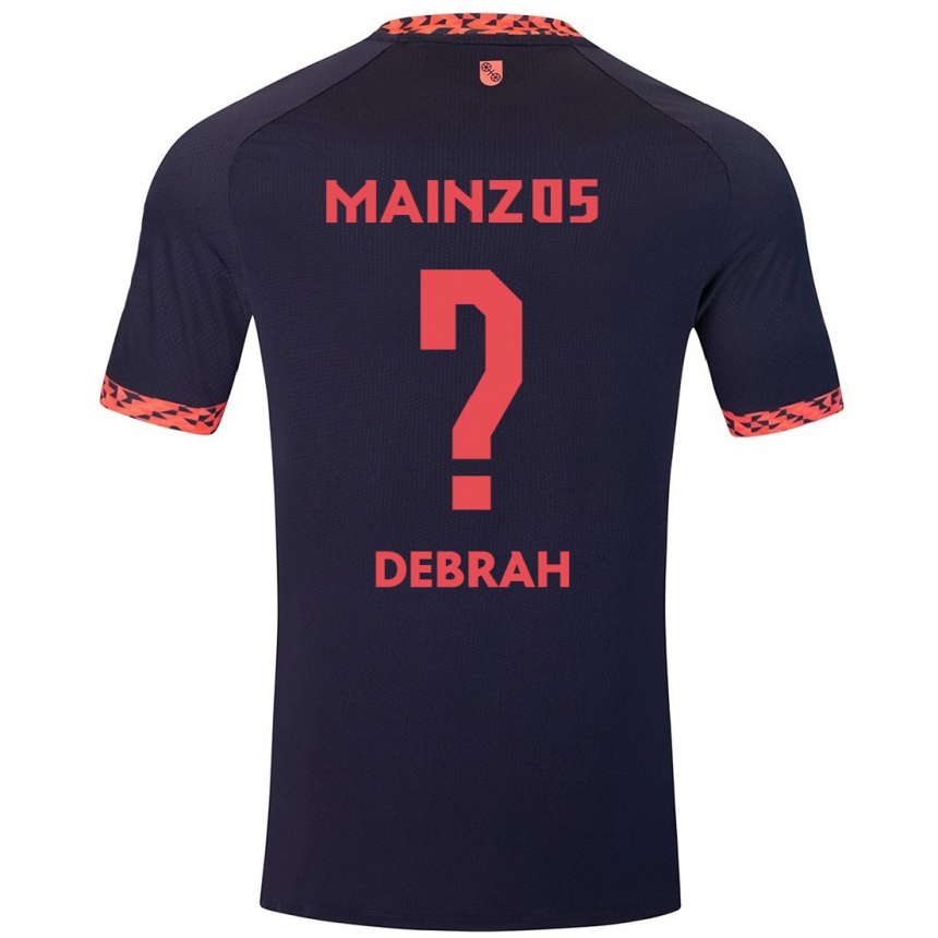 Women Football Jeremiah Debrah #0 Blue Coral Red Away Jersey 2024/25 T-Shirt