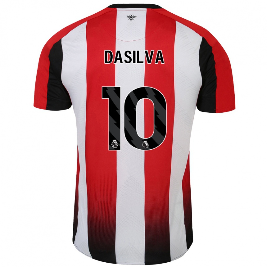 Kids Football Josh Dasilva #10 Red White Home Jersey 2024/25 T-Shirt