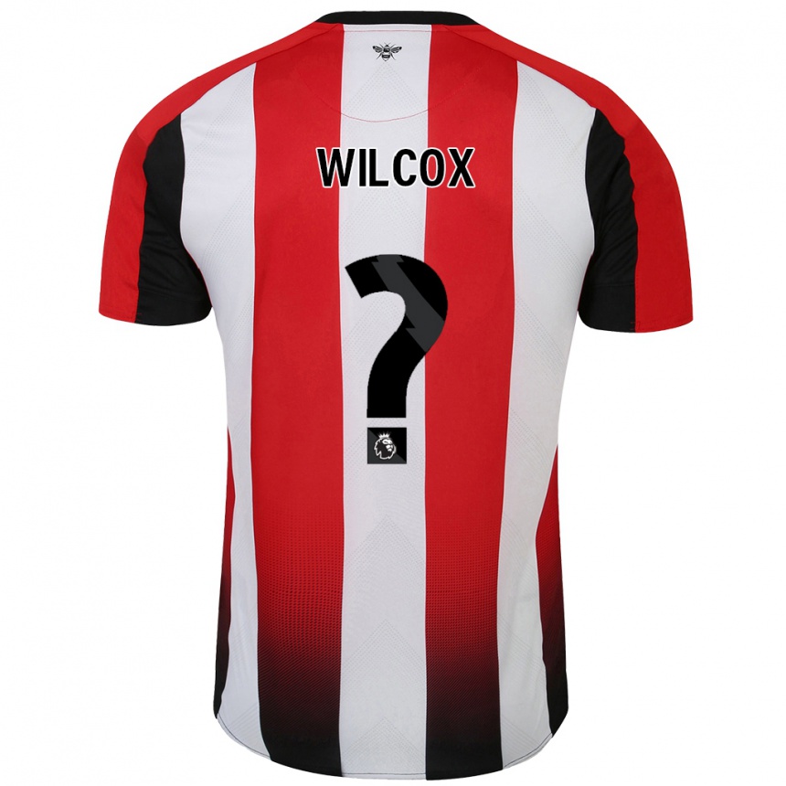 Kids Football Max Wilcox #0 Red White Home Jersey 2024/25 T-Shirt