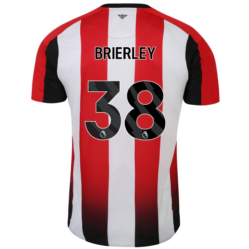 Kids Football Ethan Brierley #38 Red White Home Jersey 2024/25 T-Shirt