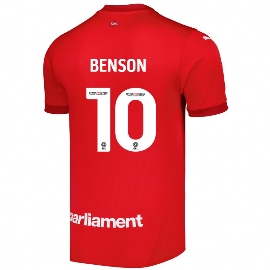 Kids Football Josh Benson #10 Red Home Jersey 2024/25 T-Shirt