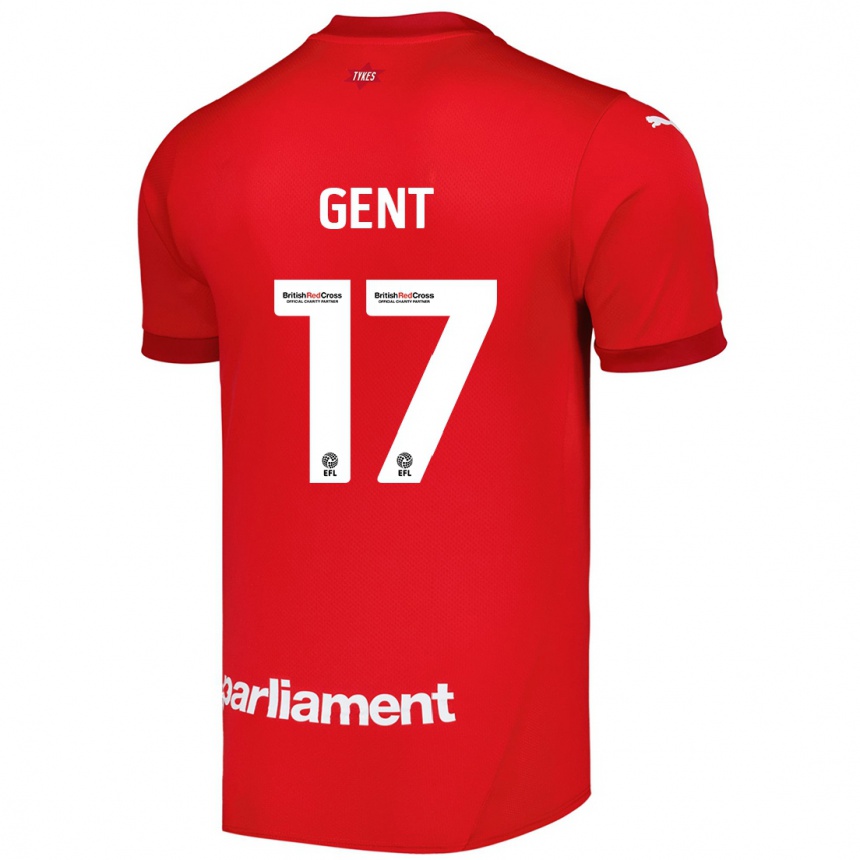 Kids Football Georgie Gent #17 Red Home Jersey 2024/25 T-Shirt