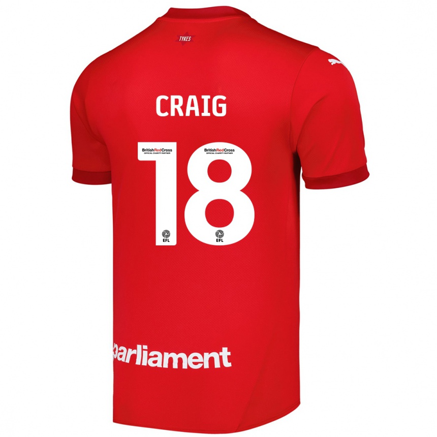 Kids Football Matthew Craig #18 Red Home Jersey 2024/25 T-Shirt