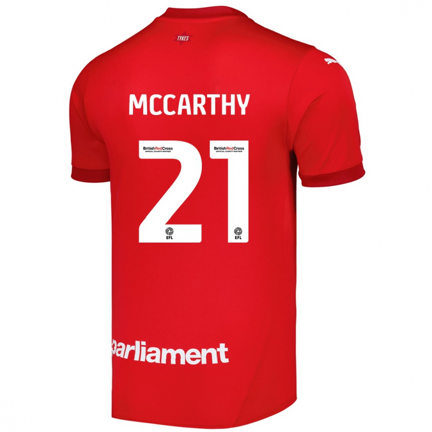 Kids Football Conor Mccarthy #21 Red Home Jersey 2024/25 T-Shirt