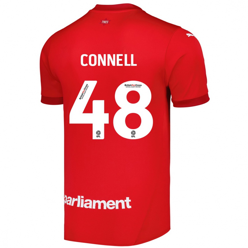 Kids Football Luca Connell #48 Red Home Jersey 2024/25 T-Shirt