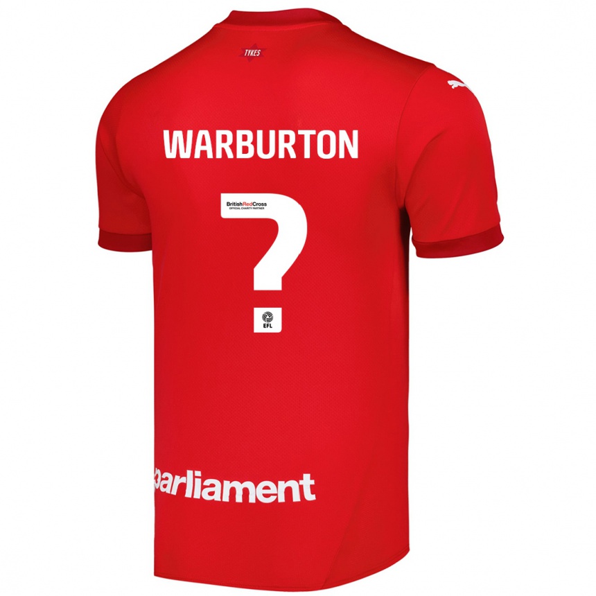 Kids Football Owen Warburton #0 Red Home Jersey 2024/25 T-Shirt