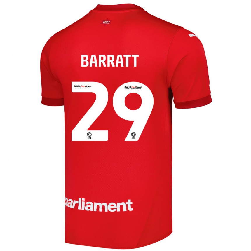 Kids Football Connor Barratt #29 Red Home Jersey 2024/25 T-Shirt