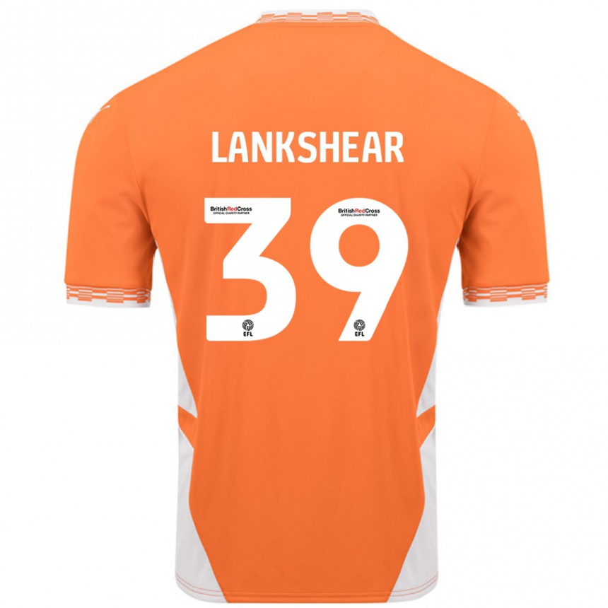 Kids Football Alex Lankshear #39 Orange White Home Jersey 2024/25 T-Shirt