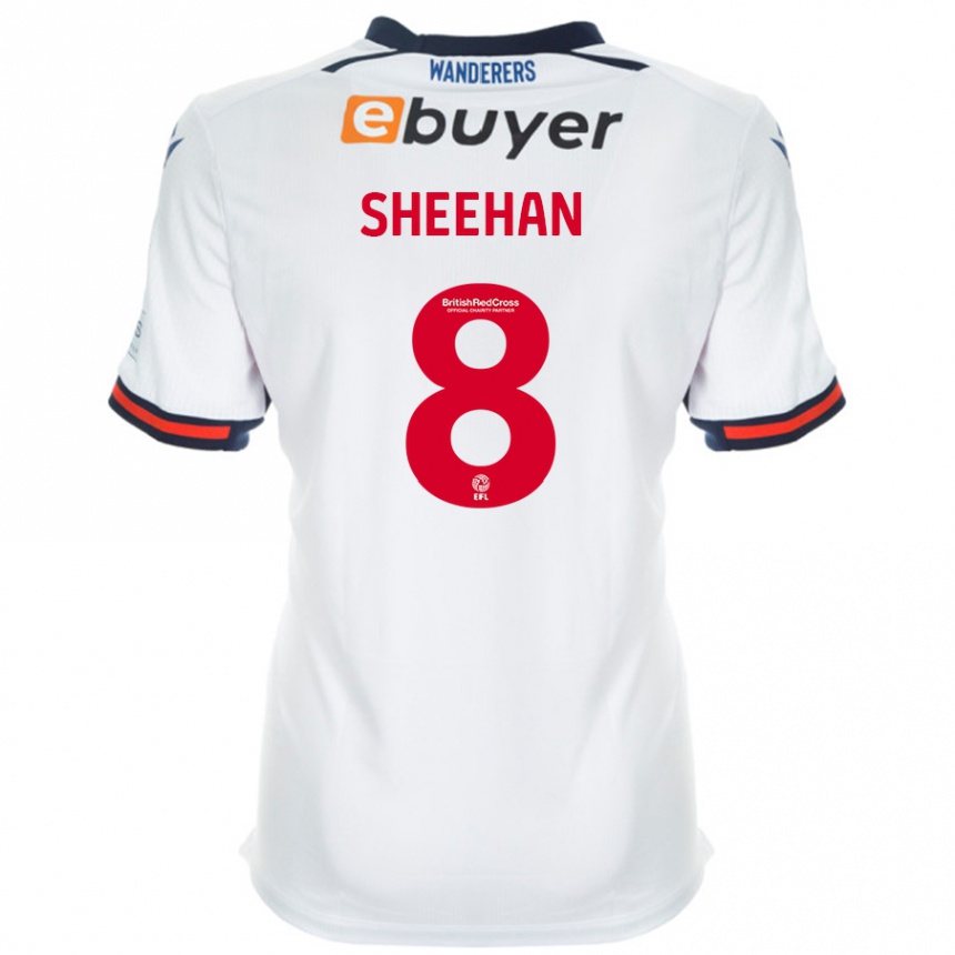 Kids Football Josh Sheehan #8 White Home Jersey 2024/25 T-Shirt