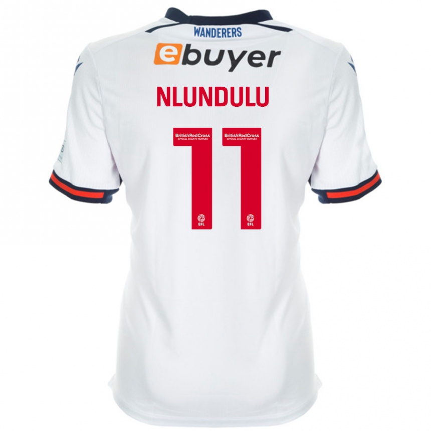 Kids Football Dan Nlundulu #11 White Home Jersey 2024/25 T-Shirt